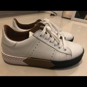 White platform sneakers